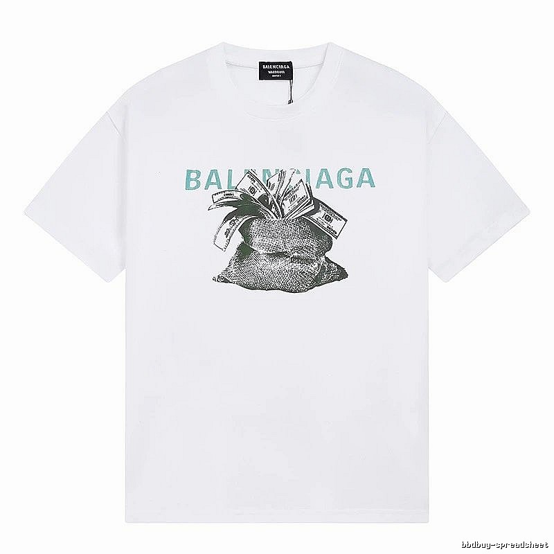 Balenciaga Money Bag Print White T-shirt