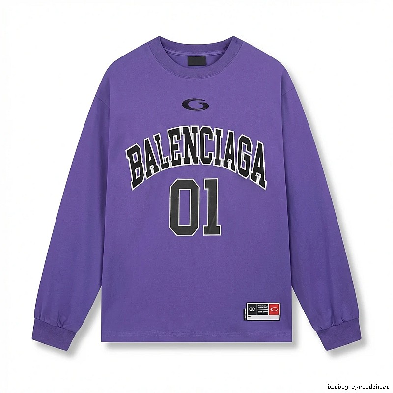 Balenciaga preppy style purple sweatshirt