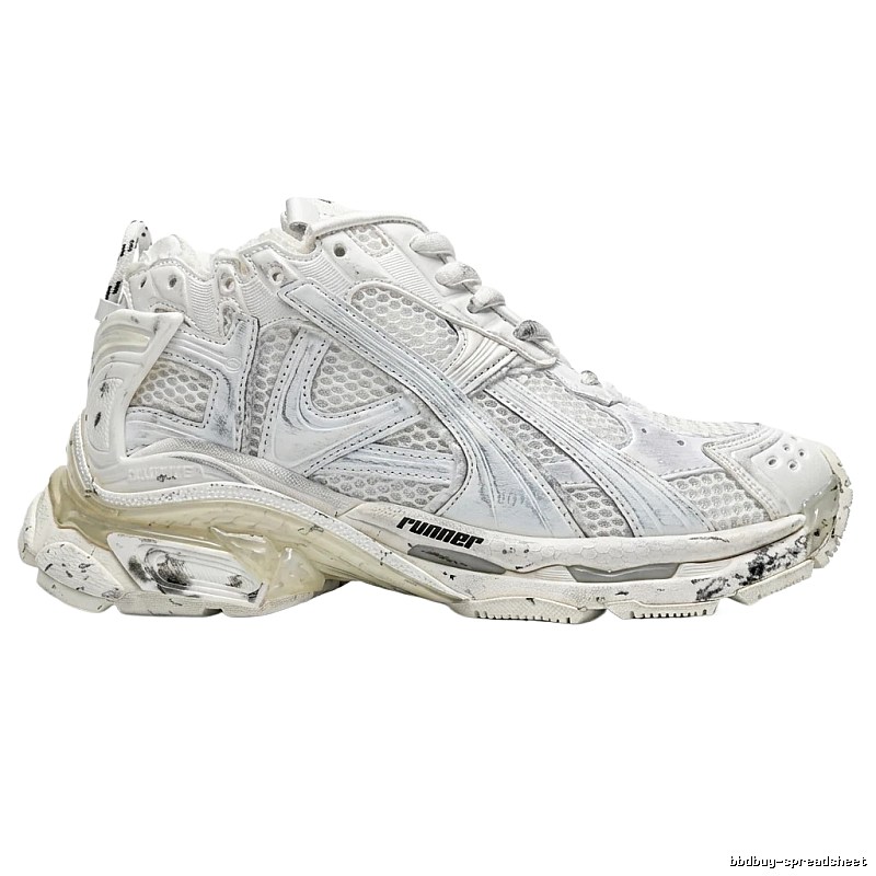 Balenciaga retro-style white shoes