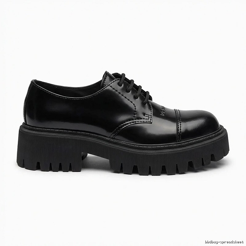 Balenciaga thick-soled British-style leather shoes