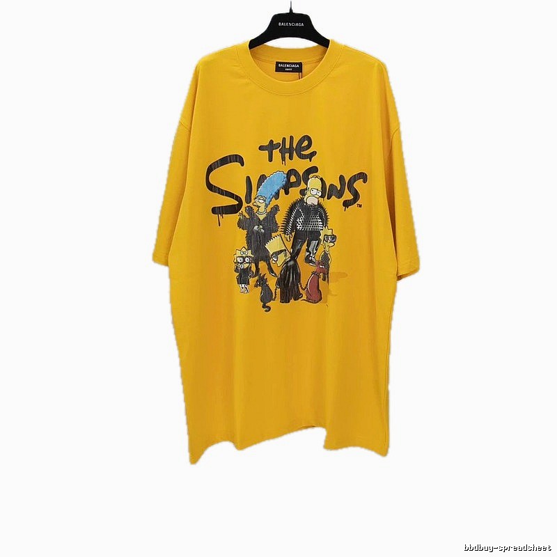 Balenciaga x The Simpsons Co-branded Yellow T-shirt