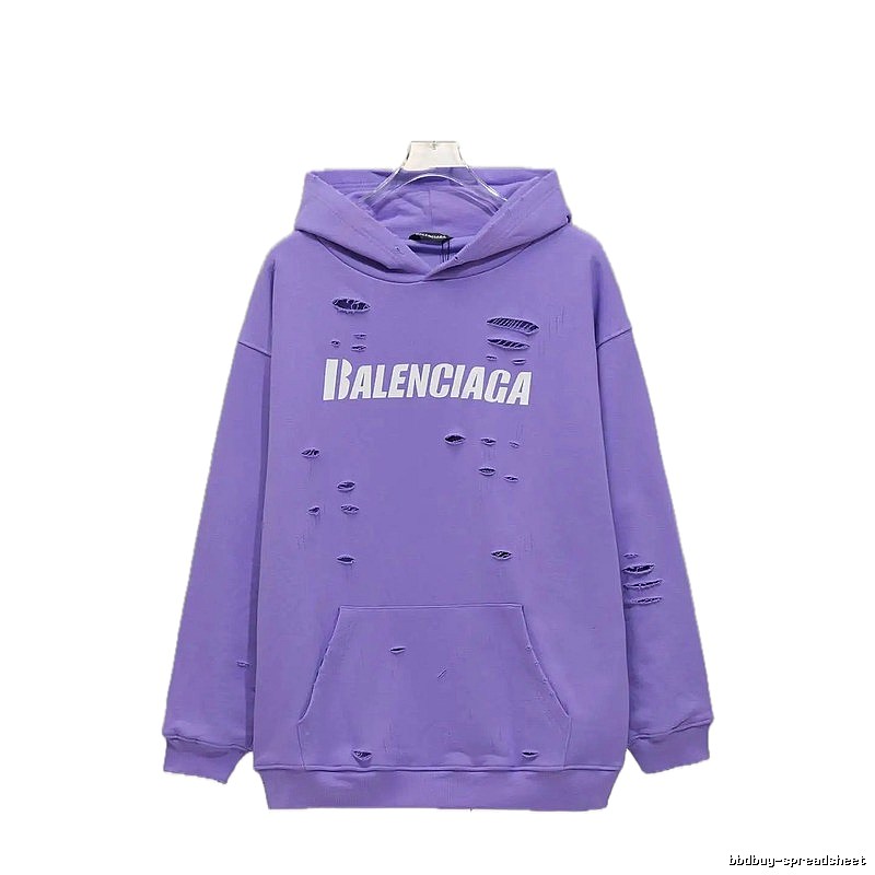Balenciaga's ripped purple sweatshirt