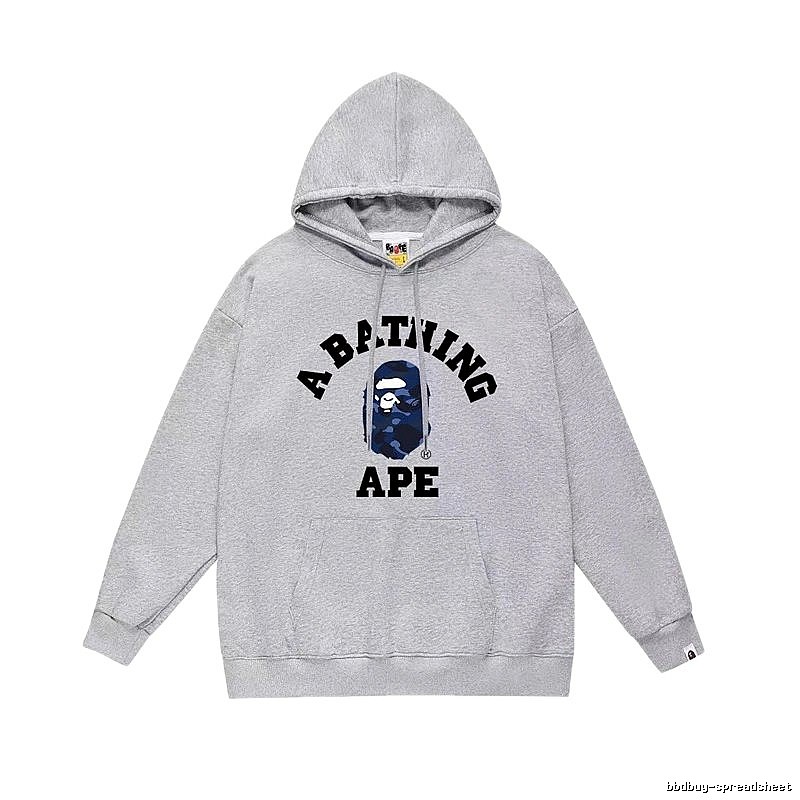 Bape Ape Head Grey Hoodie
