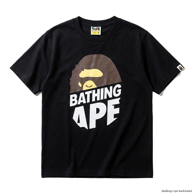 Bape Ape Head Simple Black Short-sleeve