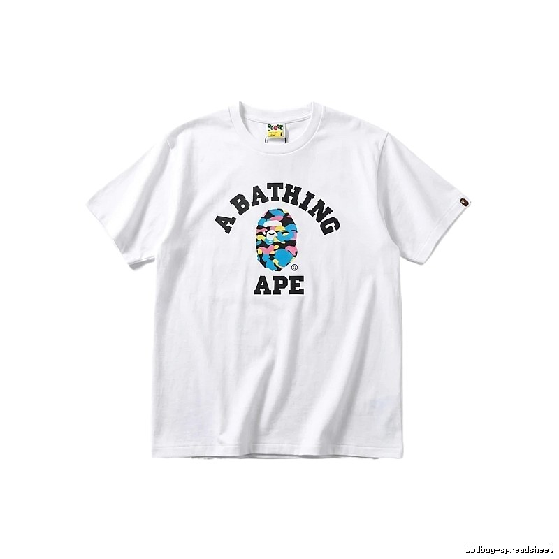 Bape Camouflage Alphabet White T-shirt