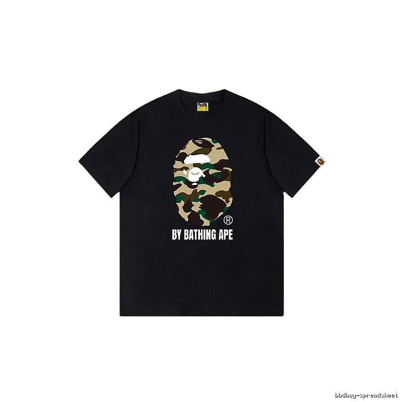Bape camouflage style black T-shirt