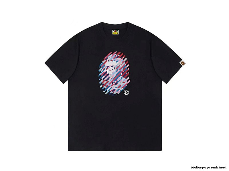 Bape camouflage style black T-shirt