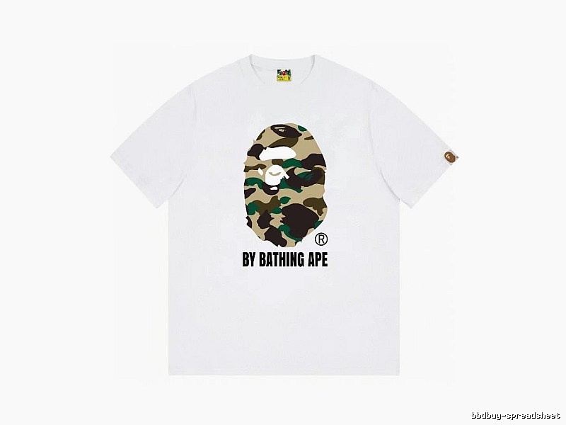Bape camouflage style white T-shirt