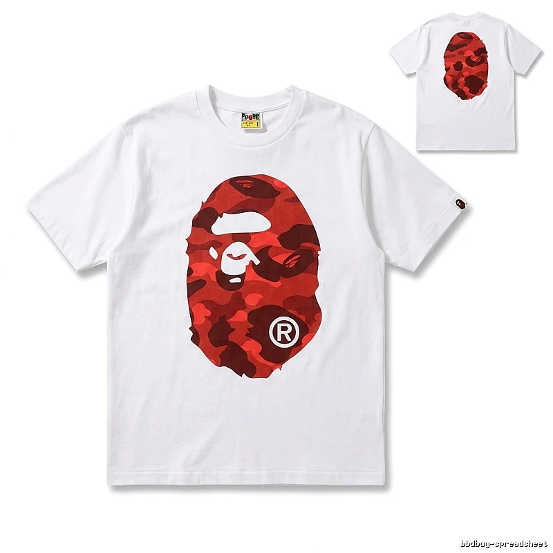 Bape camouflage style white T-shirt