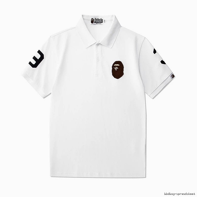 BAPE Classic Polo shirt White Polo Ape for Daily Styling