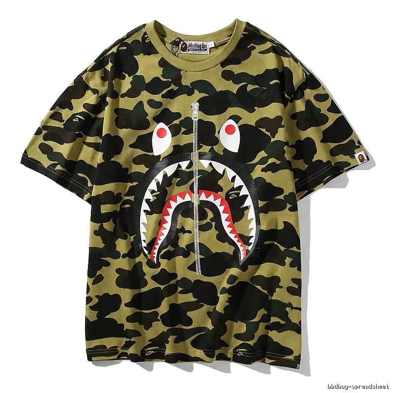 Bape Shark Camouflage Short-sleeve Shirt