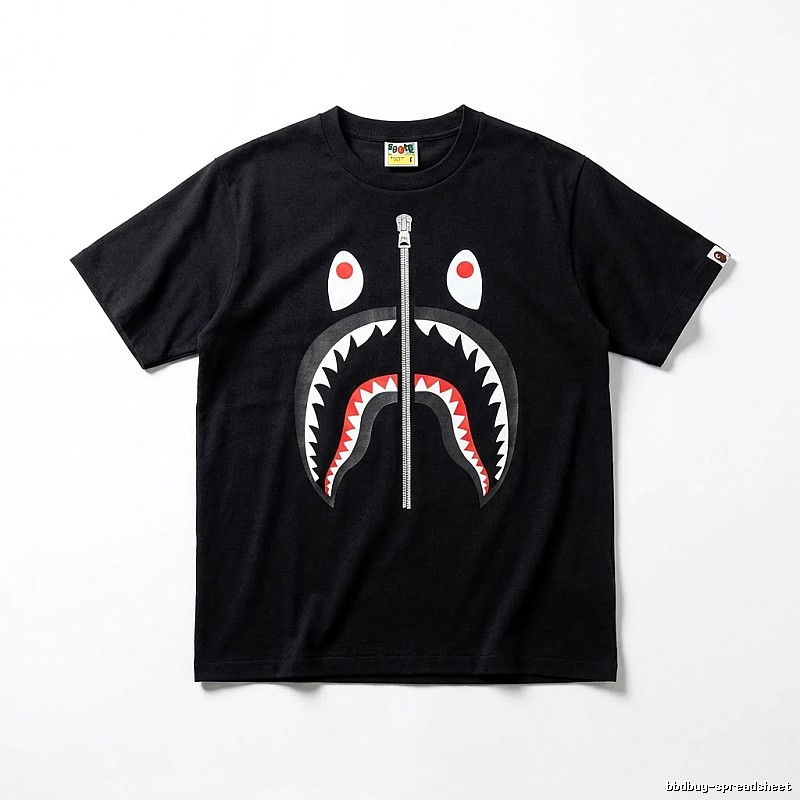 Bape Shark series black short-sleeved shirt