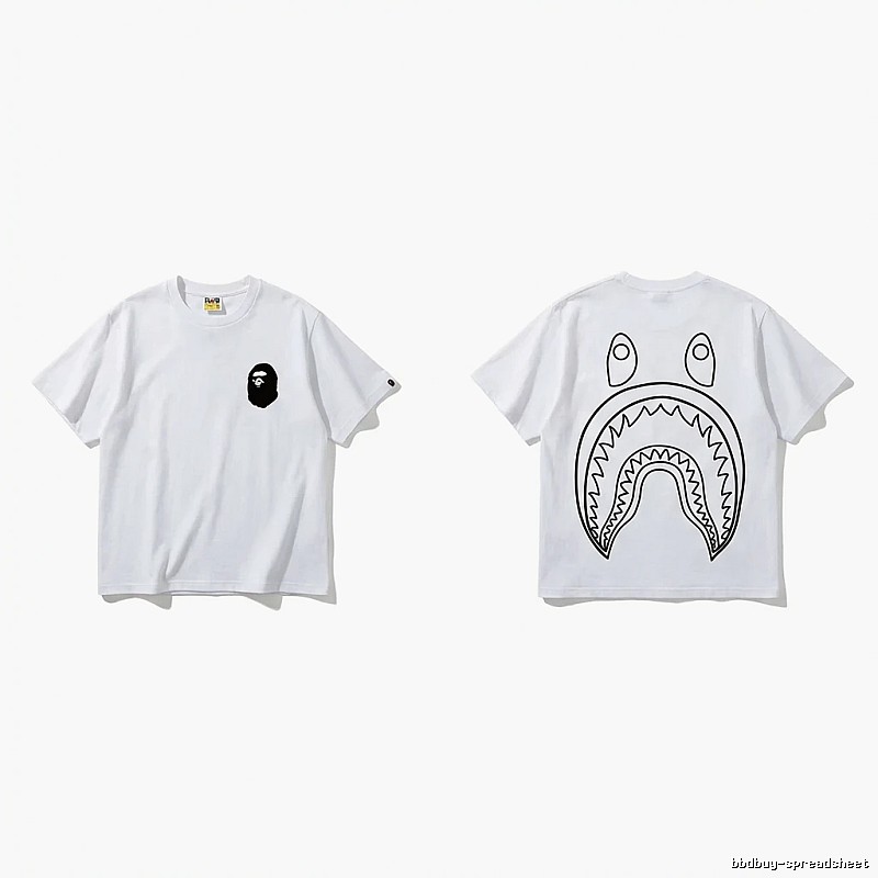 Bape Shark Series Simple White T-shirt