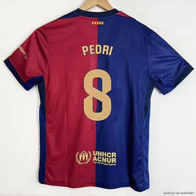 Barcelona Casual Gavi #6 soccer jersey Blue Red Barcelona for Streetwear Looks