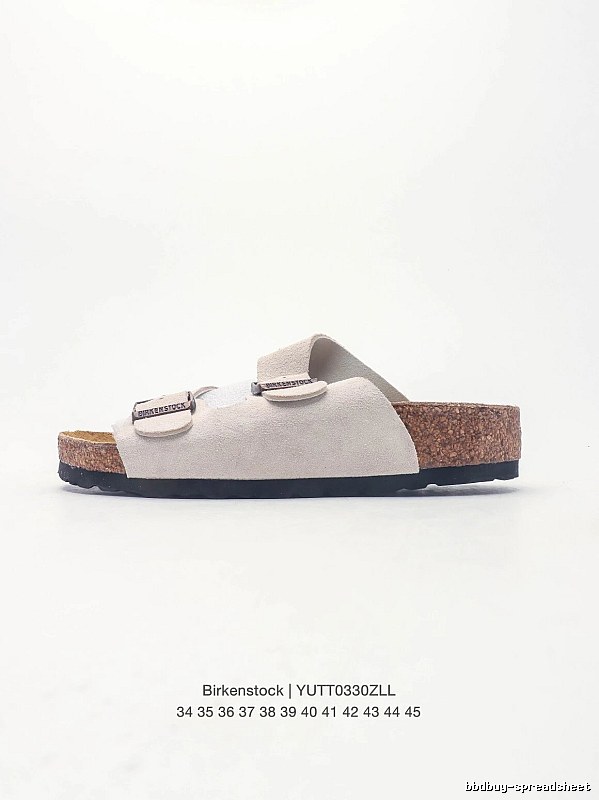 Birkenstock Double Buckle Casual Off-White Slide Sandals