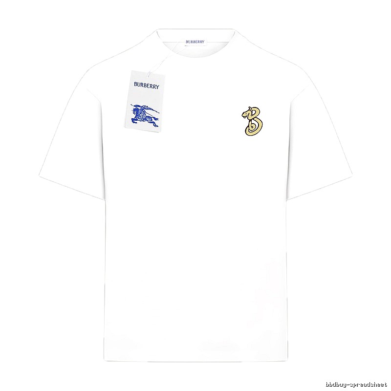 Burberry 3-letter logo simple white T-shirt