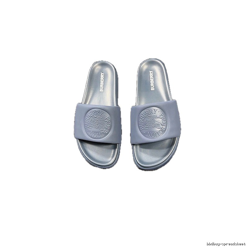 Burberry Embossed Knight Pattern Minimalist Dusty Blue Slides
