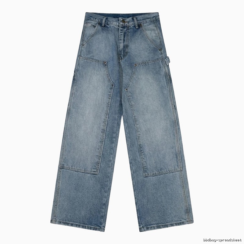Carhartt workwear-style blue jeans