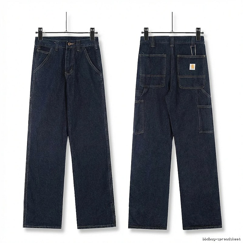 Carhartt workwear style dark blue jeans