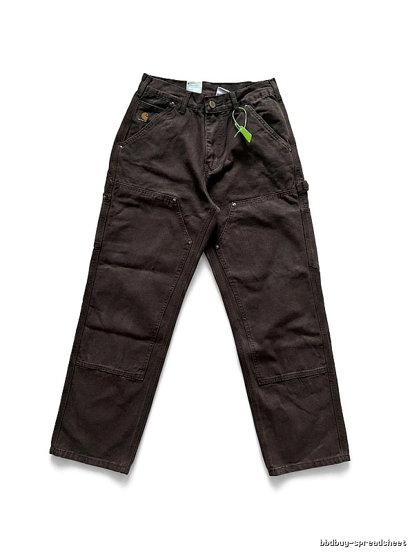 Carhartt workwear style dark brown long trousers