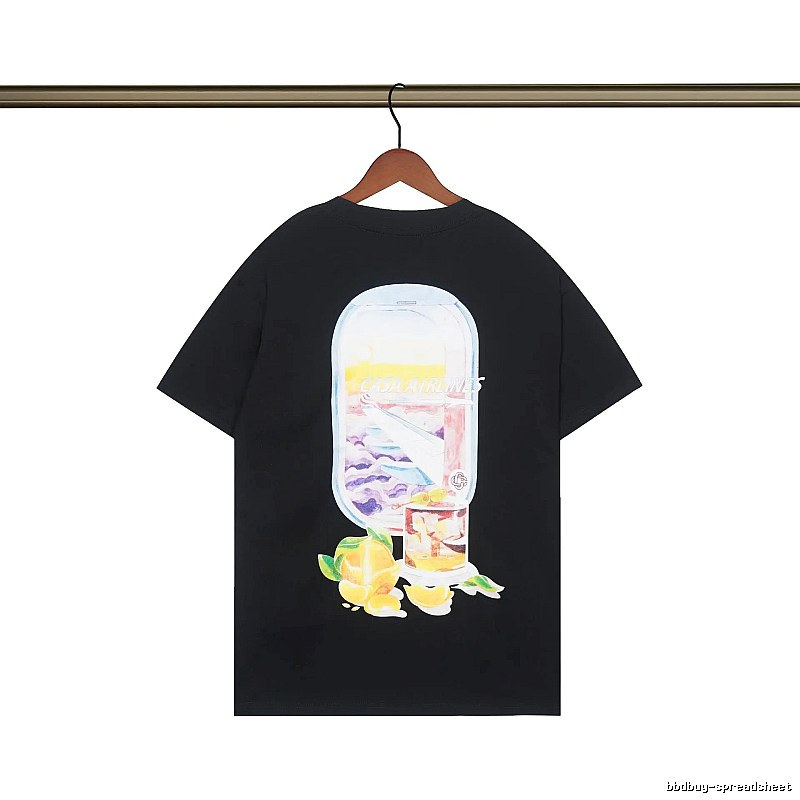 Casablanca Aviation Series Trendy Cool Black T-shirt