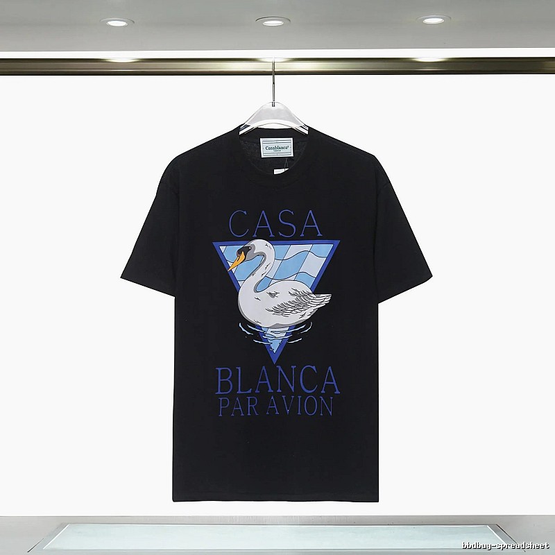 Casablanca black T-shirt with swan print