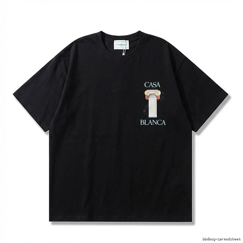 Casablanca Print Retro Black T-shirt