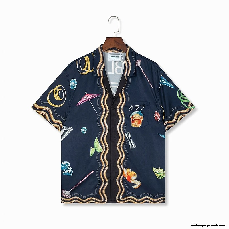 Casablanca Print Retro Short-sleeve Shirt