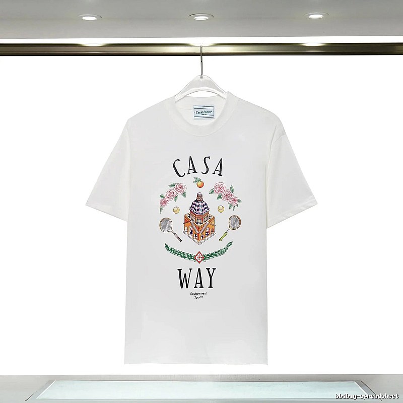 Casablanca printed casual white T-shirt