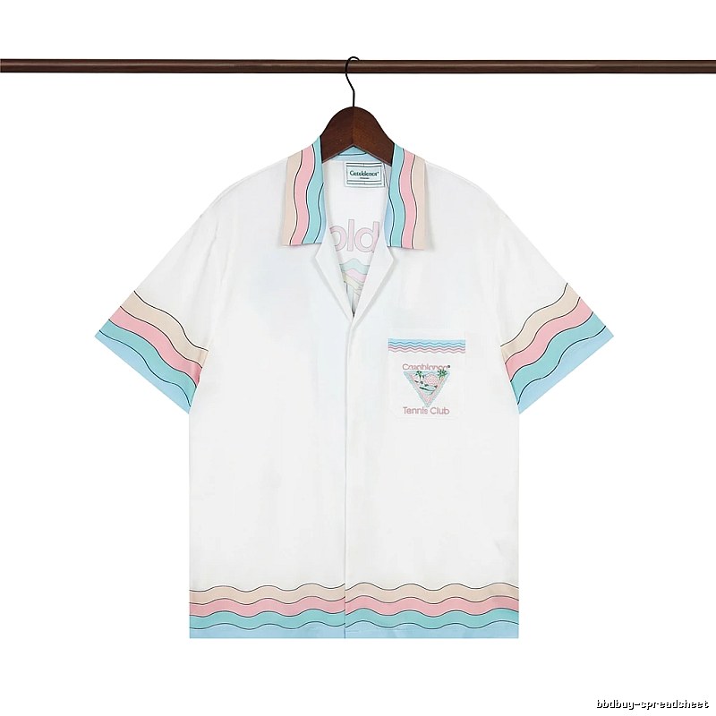 Casablanca stripe retro-style white shirt