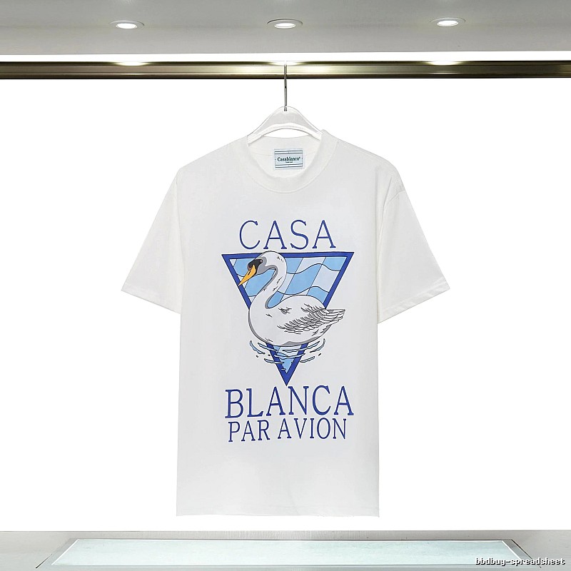 Casablanca Swan Print White T-shirt