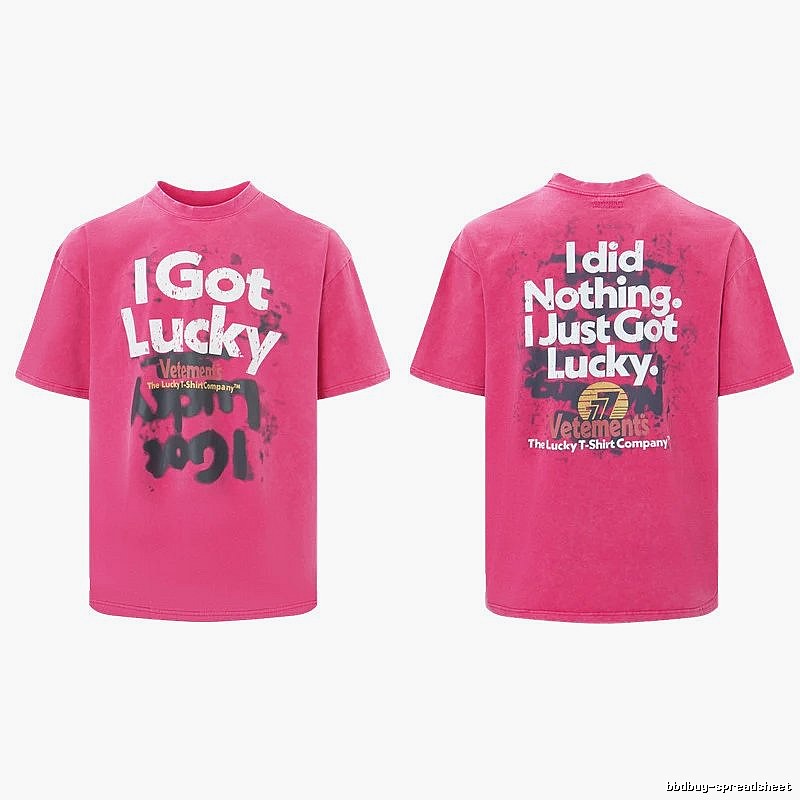 Casual Statement graphic T-shirt Black Colorful Lucky for Streetwear Looks