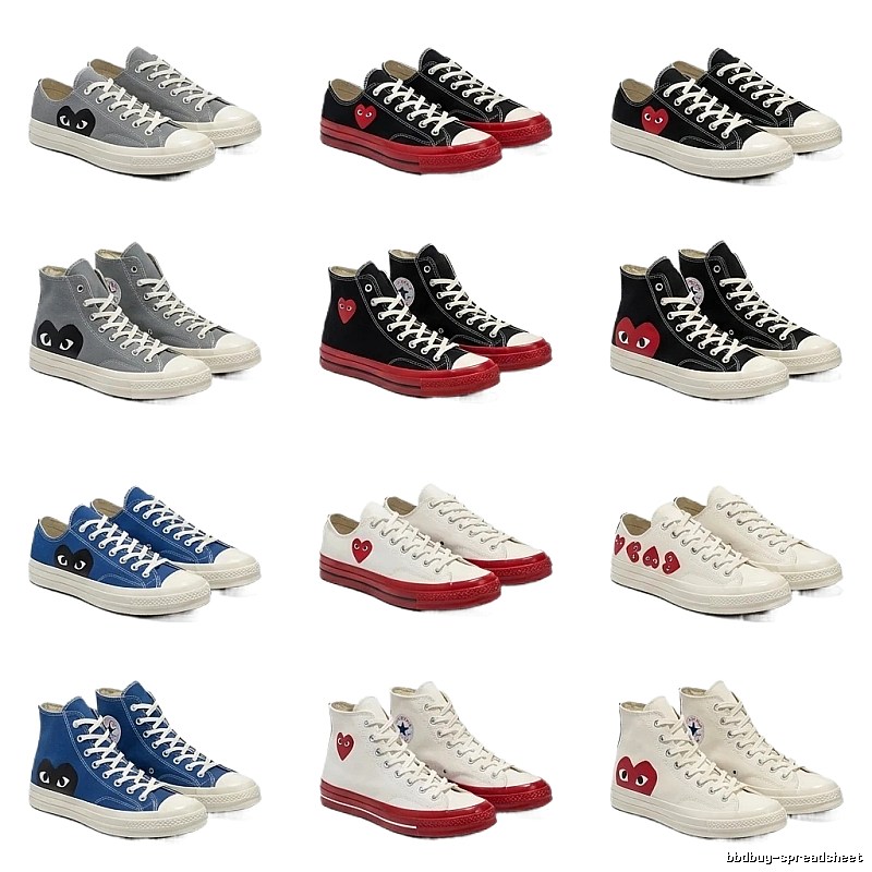 CDG Love Retro Style Sneakers