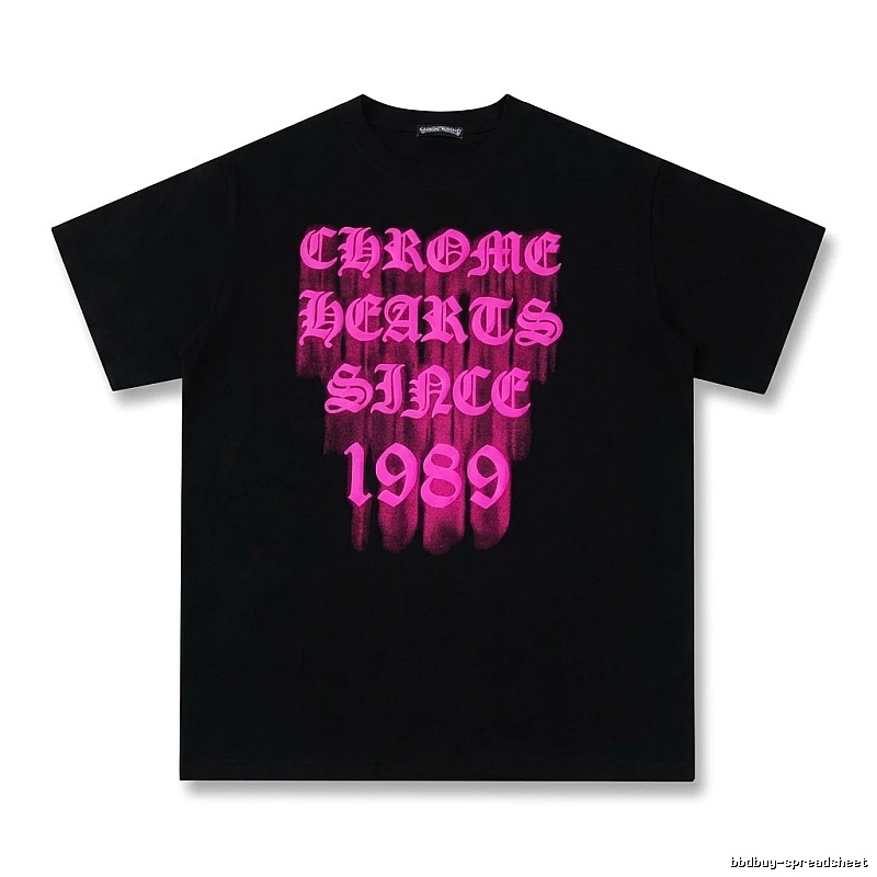 Chrome Hearts 1989 Series Dark Style Black T-shirt