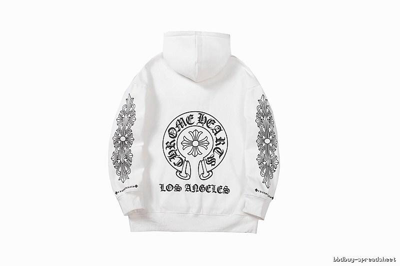 Chrome Hearts 2088-26 White Cross Graphic Hoodie Weekend Wear