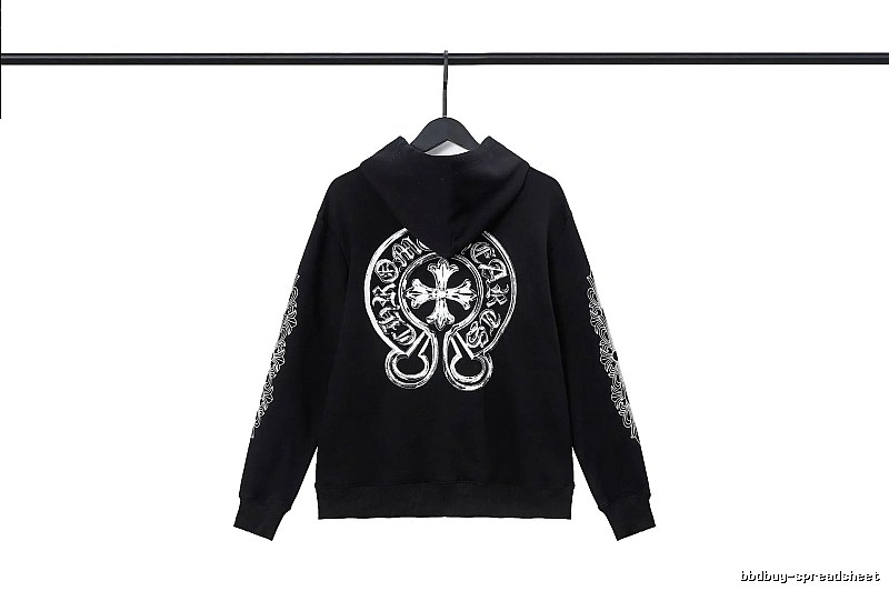 Chrome Hearts 2089-53 Black Cross Graphic Hoodie Minimal Look