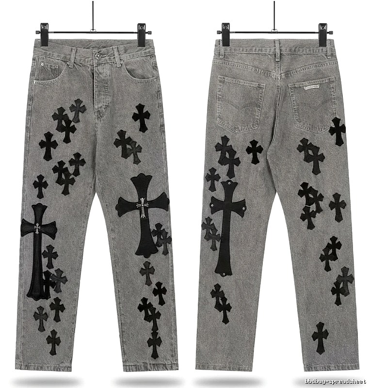 Chrome Hearts Cross Grey Jeans