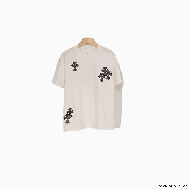 Chrome Hearts Cross Patch Street Style White T-Shirt