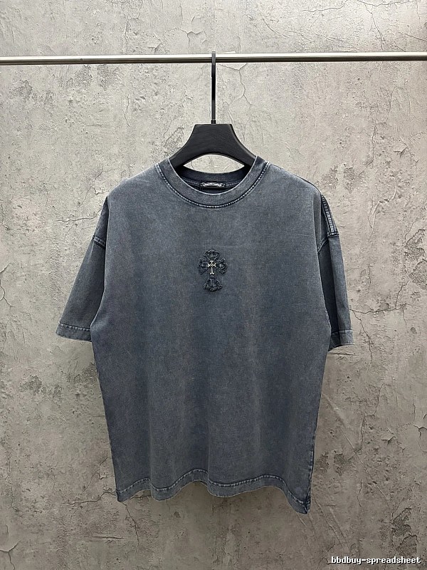 Chrome Hearts Cross Retro Style Gray T-shirt