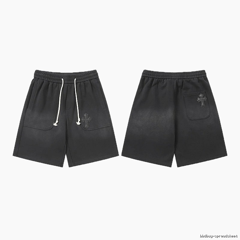 Chrome Hearts Cross Streetwear Brand Black Shorts