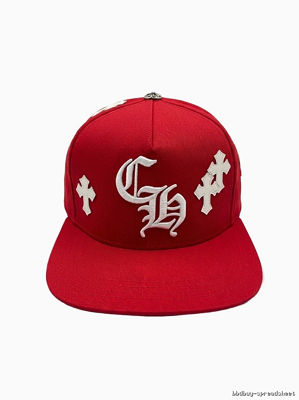 Chrome Hearts Cross Trendy Brand Red Hat
