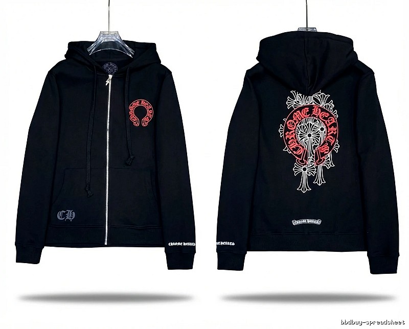 Chrome Hearts Crossed Horseshoe Print Hoodie
