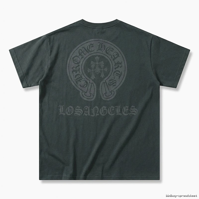 Chrome Hearts Gothic Style Dark Grey T-shirt