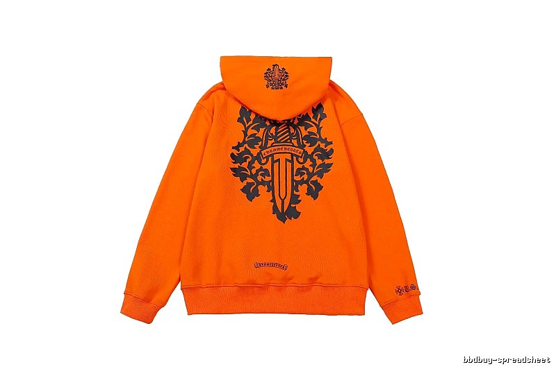 Chrome Hearts Monogram Cross graphic hoodie Black Blue Cross for Layered Styling