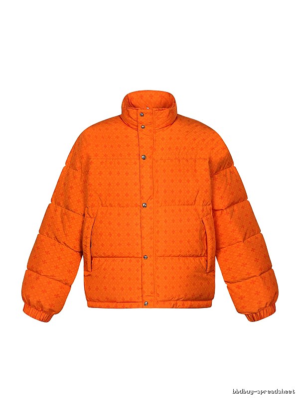 Chrome Hearts orange printed down jacket