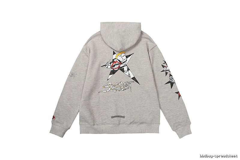Chrome Hearts Patterned Cross graphic hoodie Black Blue Cross with Signature Styling