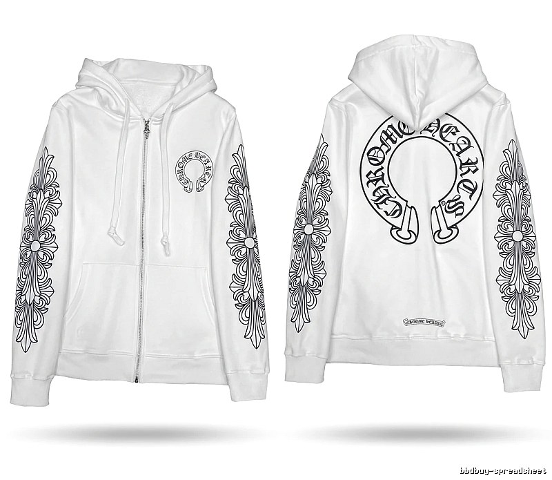 Chrome Hearts Printed Trendy and Cool Style White Hoodie