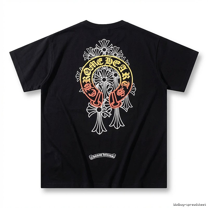 Chrome Hearts Retro Style Black T-shirt