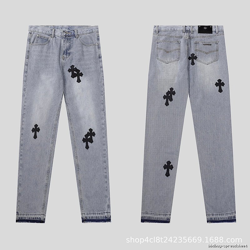 Chrome Hearts Sport Graphic jeans Light Denim Jeans for Warm Weather