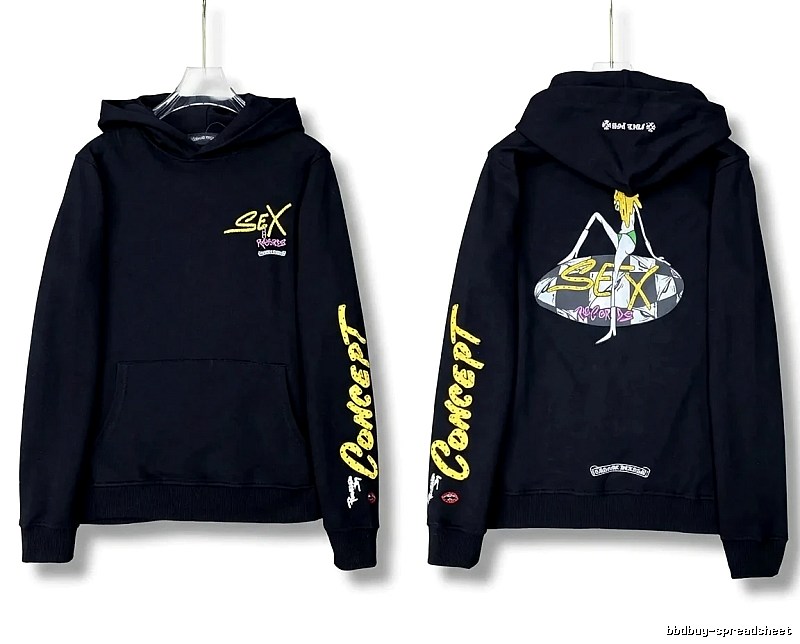 Chrome Hearts trendy and cool black hoodie